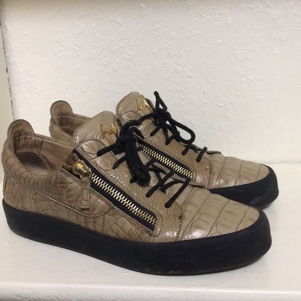 Giuseppe Zanottie crocodile leather sneakers sz 10